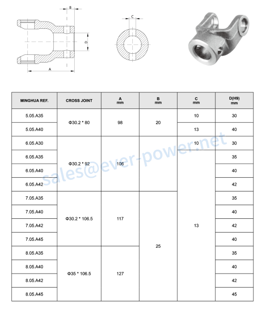Plain Bore Yoke A Pin-hole
