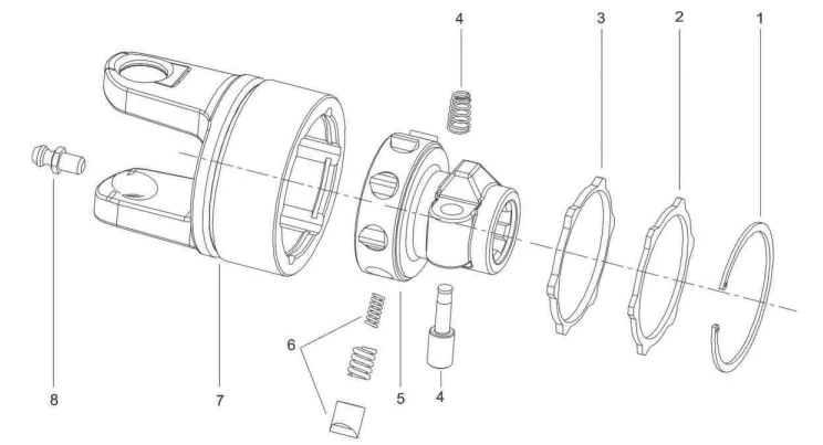 Ratchet Torque Limiter for PTO Shaft