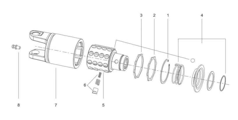 Ratchet Torque Limiter for PTO Shaft