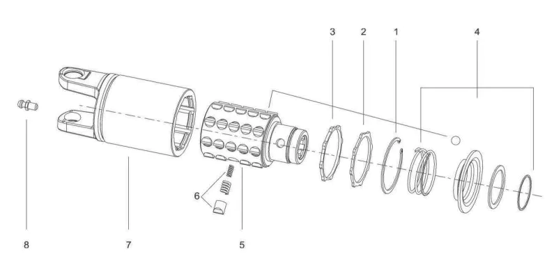 Ratchet Torque Limiter for PTO Shaft