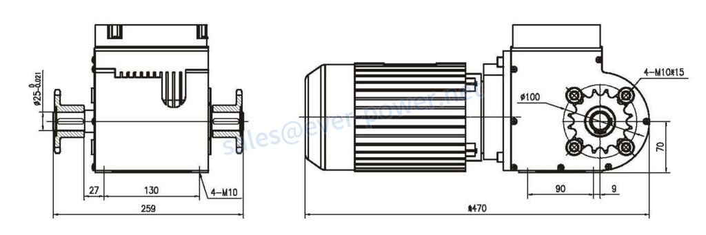 greenhouse gear motor drawing