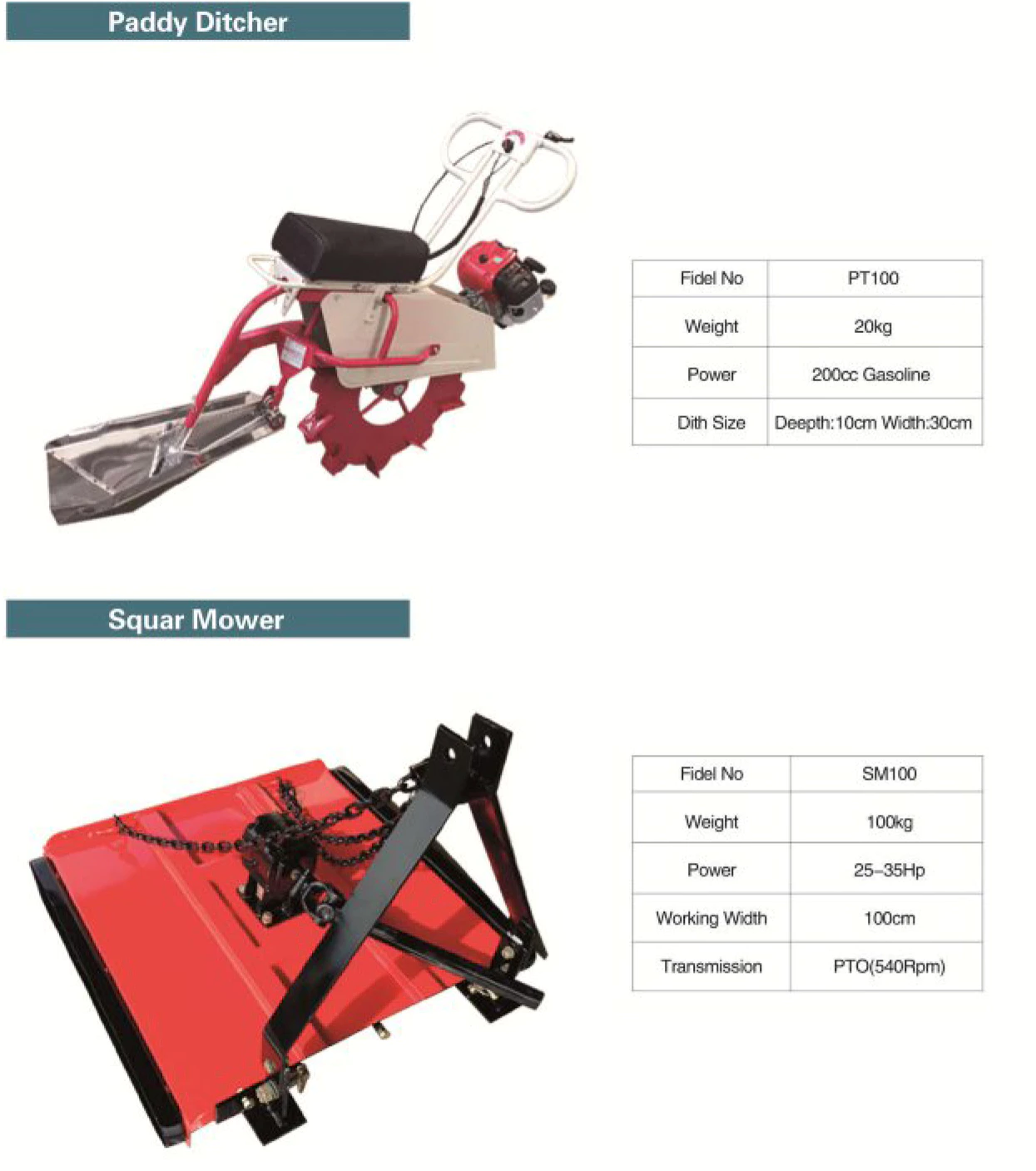 የሚበረክት 25-35HP SM100 ግብርና ካሬ ማጨጃ