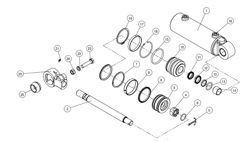 forklift hydraulic cylinder component