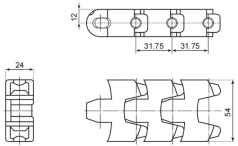 F54 Plastic Conveyor Chain