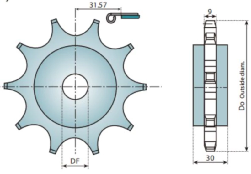 F54 Plastic Conveyor Chain