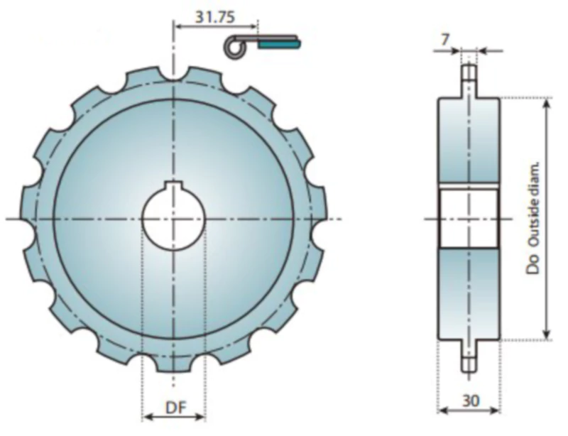 N826-R150 Plastic Conveyor Chain