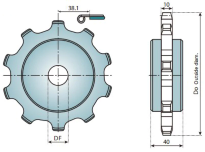 RT114 Plastic Conveyor Chain