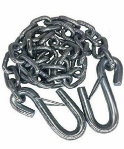 1BJY-SC-03A 1 chaîne de sécurité d'attelage de remorque de 4 po x 48 po de grade 30 avec crochets en S et loquets de sécurité