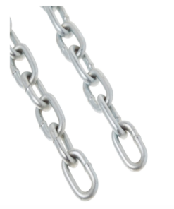 1BJY-LC-05 5 16 Inch Proof Coil Chain Safety Chain, Zinc Plated