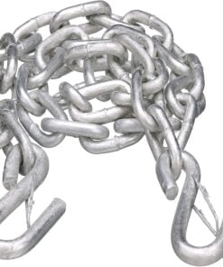 1BJY-SC-22 5 16 Inch x 35 Inch Trailer Boat Gooseneck Safety Chain with Spring Clips Grade 30 with S Hook