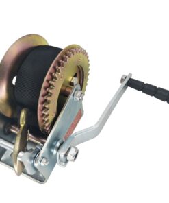 1BJY-HW-09B 2500lbs Hand Winch, with 8m(26ft)Black Strap for Boat Trailer Towing Winch