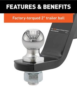 1BJY-HM-38 Trailer Hitch Mount With2-inch Ball Receiver 6000 Lbs 4-in Drop
